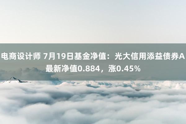 电商设计师 7月19日基金净值：光大信用添益债券A最新净值0.884，涨0.45%